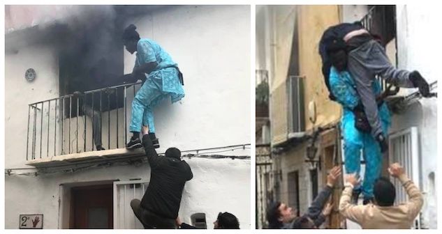 Migrante salva disabile da un incendio: «Si merita il permesso di soggiorno»