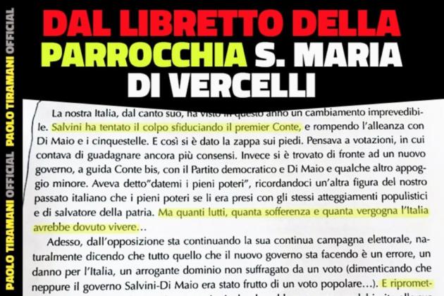 Il bollettino parrocchiale di fine anno a Vercelli fa un confronto tra i pieni poteri di Salvini e quelli di Mussolini article-post