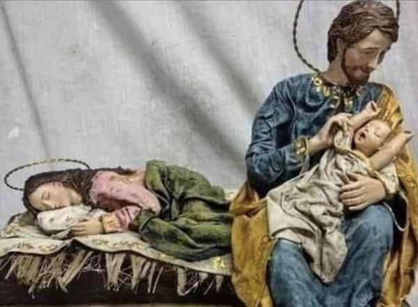 Il presepe in cui Maria dorme che piace tanto a Papa Francesco