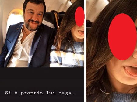 La Lega fa il bis con la ragazza del dito medio e posta la foto con la linguaccia article-post