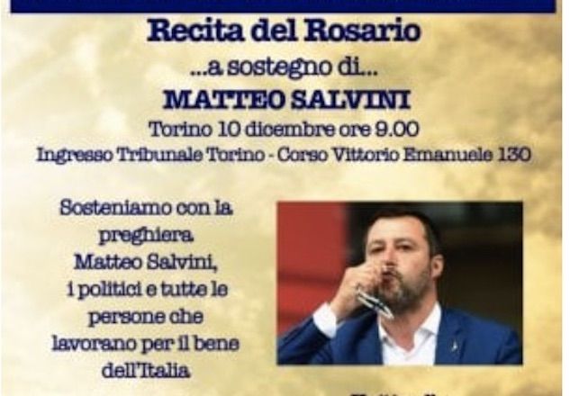 Il movimento anti-sardine che si riunisce a pregare per Salvini