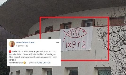 A Schio, il consigliere di destra confonde un simbolo cristiano per quello delle Sardine