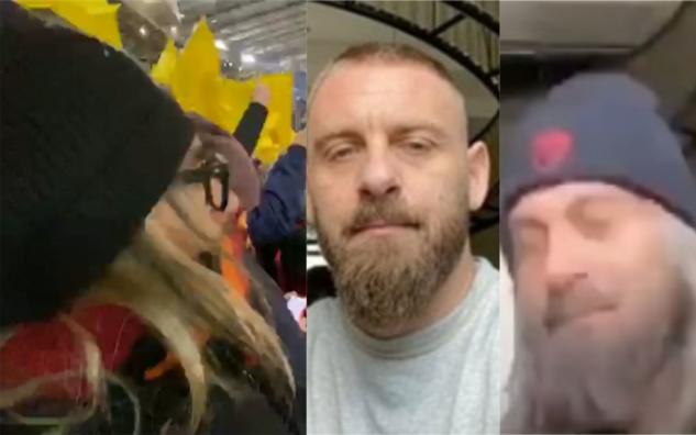 Daniele De Rossi, camuffato, era in Curva Sud a cantare cori contro ‘le mamme dei laziali’ | VIDEO article-post