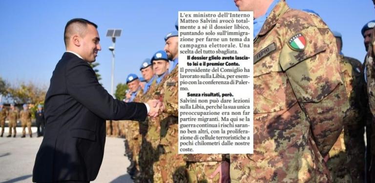 Di Maio sul caos in Libia accusa Salvini: «Il dossier era nelle sue mani, ma parlò solo di migranti»