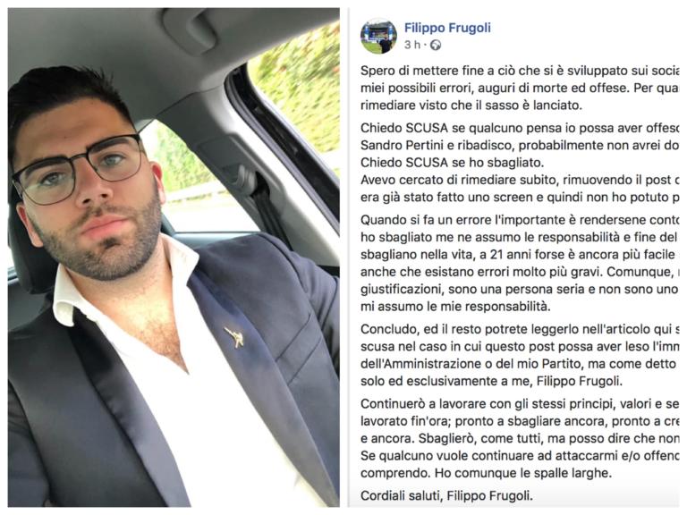 Il consigliere comunale della Lega che aveva definito Pertini «omicida e brigatista» si scusa