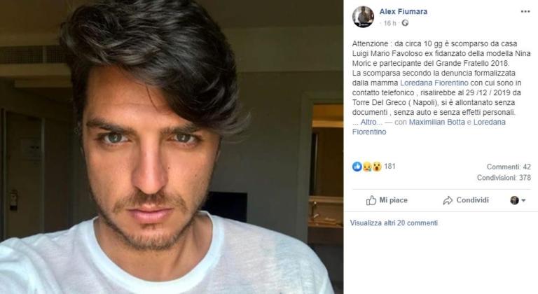 Da dieci giorni non si hanno notizie di Luigi Mario Favoloso, ex concorrente del Grande Fratello