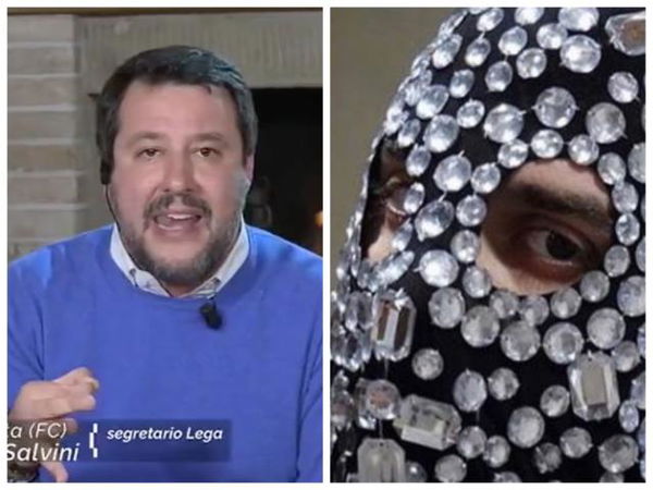 Salvini dice che Junior Cally può chiamare tr**e le donne a casa sua (ma non in diretta tv a Sanremo)