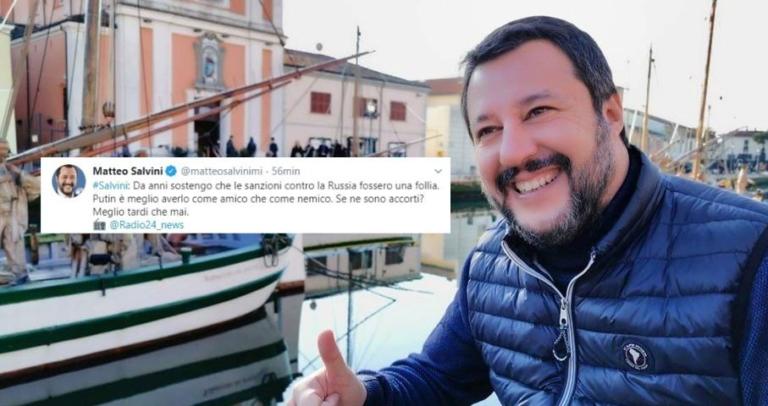 Salvini sulle sanzioni alla Russia: «Putin è meglio averlo come amico che come nemico»