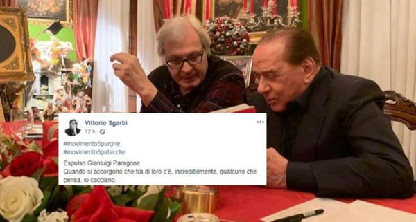 «Cacciato perché è l’unico tra loro che pensa». Così Sgarbi su Paragone e il M5S