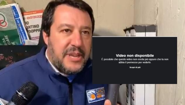 Facebook rimuove il video di Salvini al Pilastro per «incitamento all’odio»