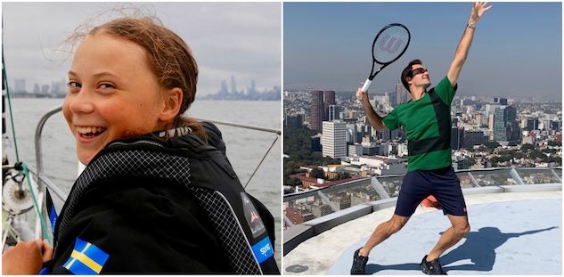 Greta Thunberg appoggia la campagna contro Federer
