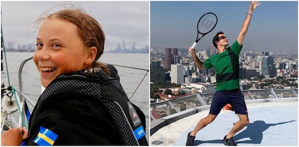 Greta Thunberg appoggia la campagna contro Federer