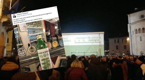 Il coordinatore di Forza Italia a Rimini che voleva far digerire la sconfitta alla sinistra con l’olio di ricino