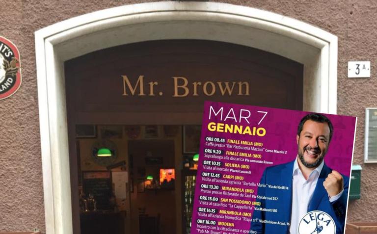 Modena, Lega organizza aperitivo con Salvini all’insaputa del pub, il gestore: «Chiudiamo per ferie»