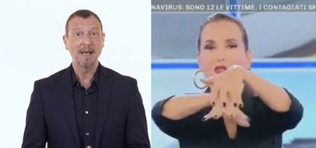 Coronavirus, Amadeus e Barbara D’Urso spiegano le norme igieniche in modo diverso article-post