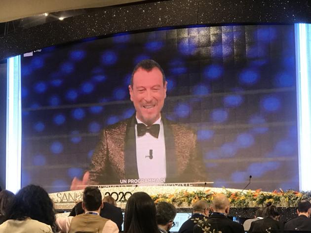 Sanremo 2020, ancora un trionfo negli ascolti tv della terza serata: 54,5% di share article-post