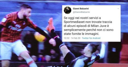 Gianni Balzarini (Mediaset) dice che la Rai non abbia fornito alcune immagini di Milan-Juventus article-post