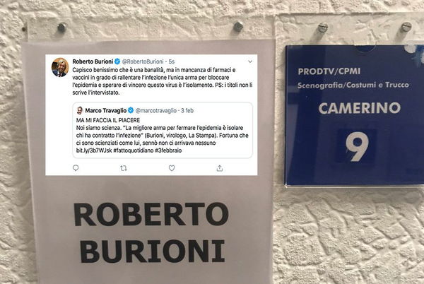 Burioni ‘blasta’ Travaglio: «Come lei sa, i titoli non li scrive l’intervistato»