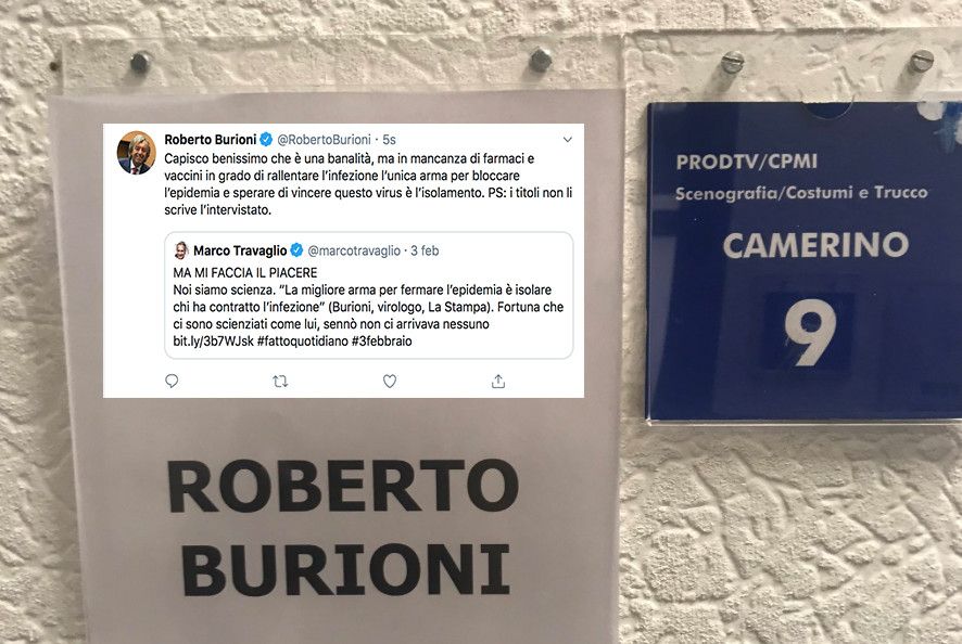 Burioni ‘blasta’ Travaglio: «Come lei sa, i titoli non li scrive l’intervistato» article-post