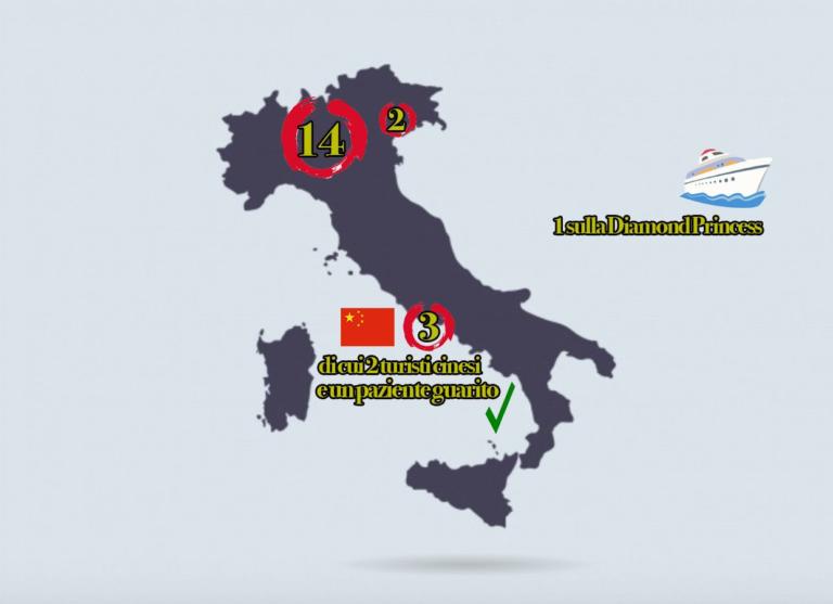 Coronavirus, la mappa dei contagi in Italia