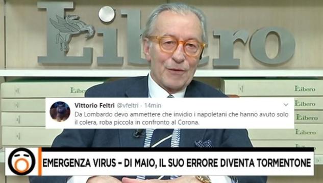 Feltri ironizza su Coronavirus