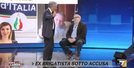 L’ex brigatista Etro cita la frase di Greene «meglio mani sporche di sangue» e Giletti lo caccia dallo studio article-post