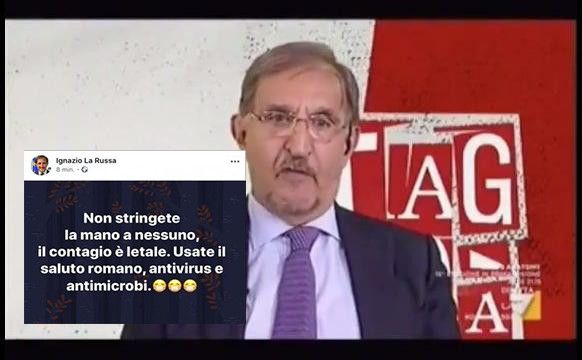 La Russa sui social: «Per evitare il contagio da coronavirus fate il saluto romano»