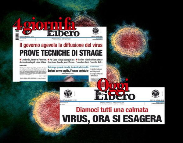 Libero, che aveva titolato sulle ‘prove tecniche di strage’, ora dice che ‘dobbiamo tutti darci una calmata’