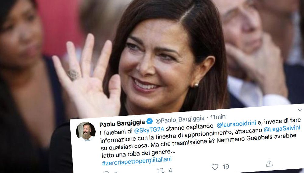 Paolo Bargiggia definisce Sky «talebani» per aver ospitato la Boldrini: «Neanche Goebbels avrebbe fatto una cosa così» article-post