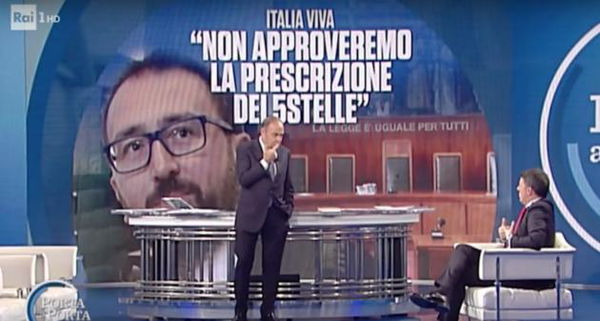 Renzi a Porta a Porta, la trappola a Conte: la fase riformista per tutte le forze in campo e la sfiducia a Bonafede
