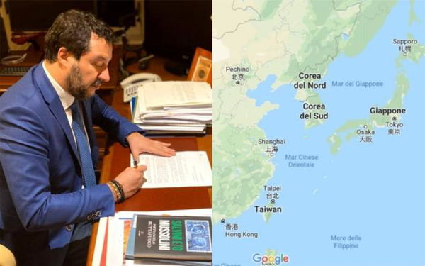 La Geografia secondo Salvini: dopo il porto di Madrid, il Giappone confina con la Cina | VIDEO