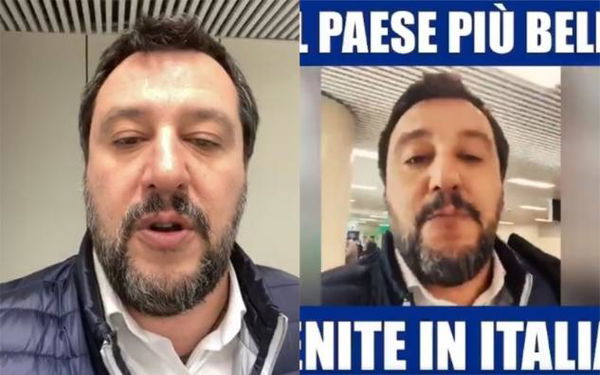 Le due facce di Salvini: dal «blindiamo i confini» del 22 febbraio al «riaprire tutto» di ieri | VIDEO