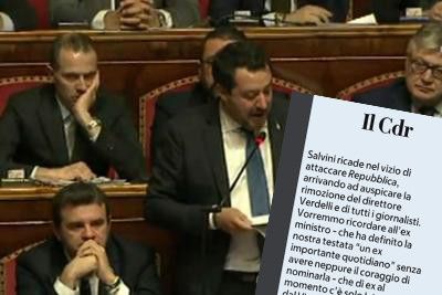 Il cdr di Repubblica contro Salvini: «Di ex, al momento, c’è solo lui» article-post