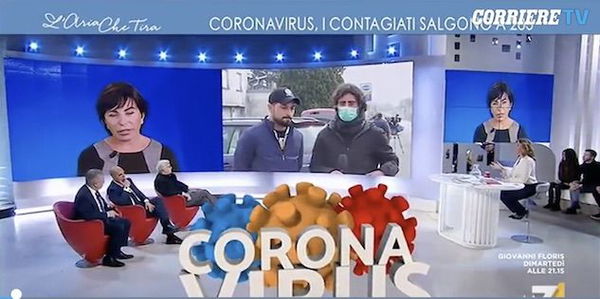 La richiesta di «diagnosi televisiva» alla virologa durante L’aria che tira