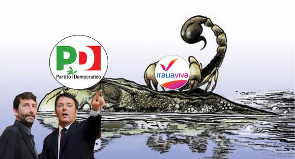 La rana Pd e lo scorpione Renzi nella favola raccontata da Dario Franceschini