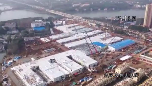 Questo è l’ospedale da mille posti che è stato costruito in meno di 10 giorni a Wuhan