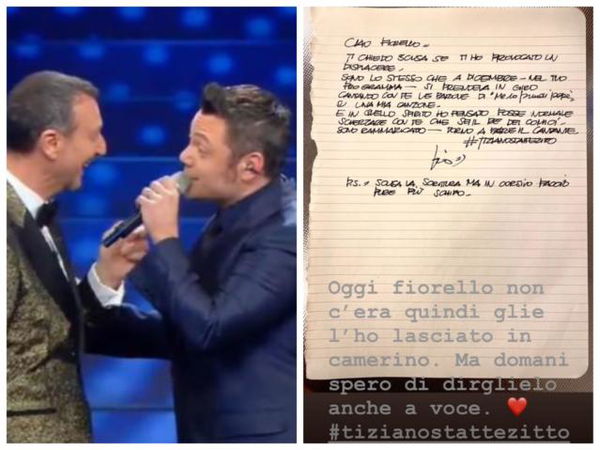 Tiziano Ferro si scusa con Fiorello per l’hashtag #FiorelloStatteZitto