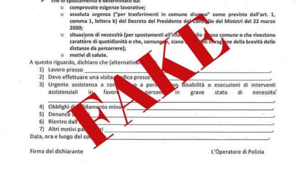 La bufala del ‘nuovo’ modulo per l’autocertificazione article-post