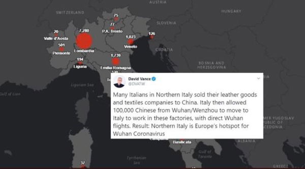 La bufala delle aziende del Nord vendute ai cinesi all’origine della diffusione del Coronavirus in Italia