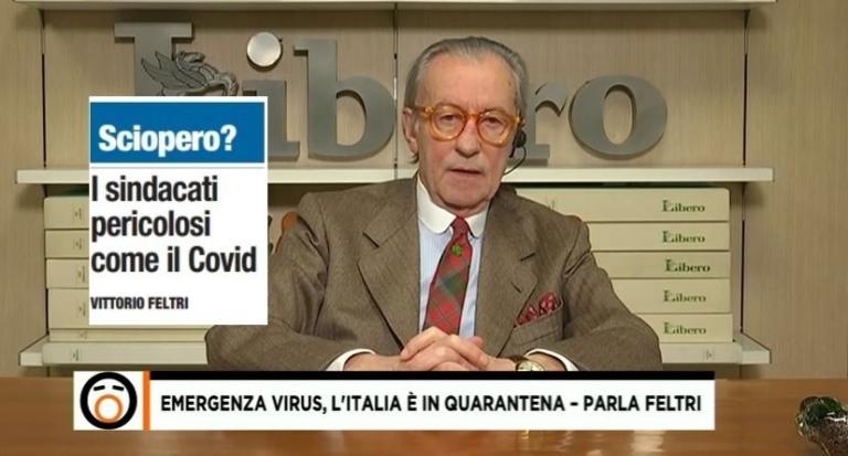 Vittorio Feltri paragona i sindacati al Coronavirus