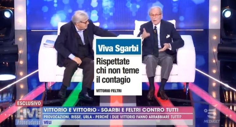 Vittorio Feltri difende Sgarbi: «Chi non beve la vulgata minacciosa non è un eretico»