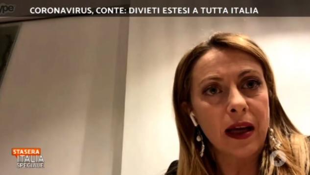 Giorgia Meloni come Salvini: «Caro Conte, o chiudi o non chiudi» article-post