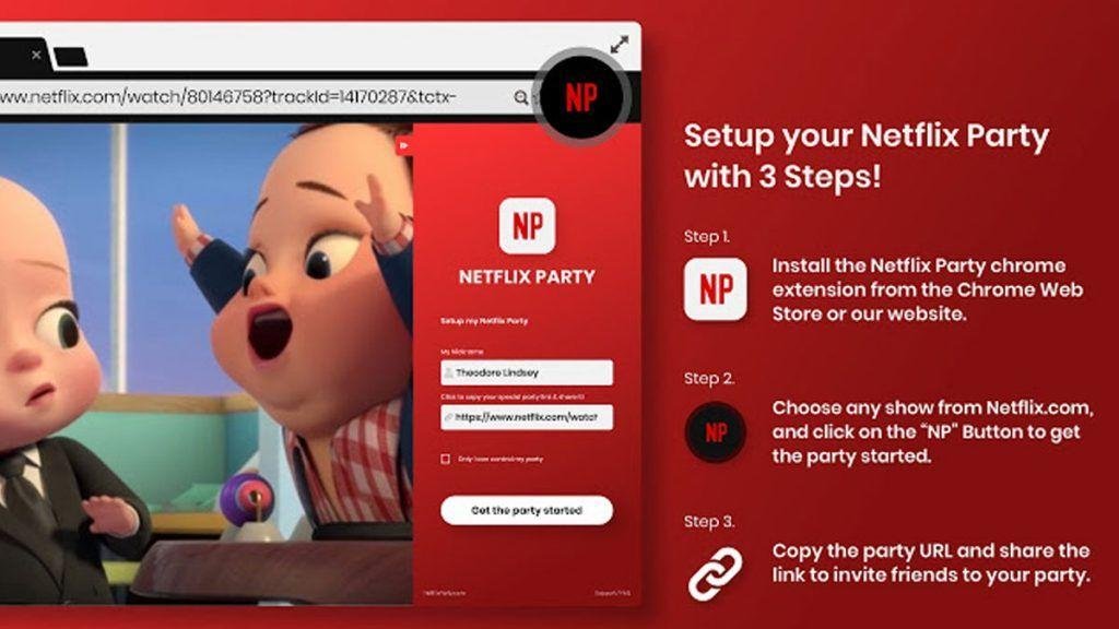 Netflix party estensione