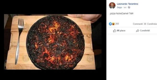 La Francia si è scusata, ma a deputato leghista non importa e pubblica la ‘Pizza Notre Dame’