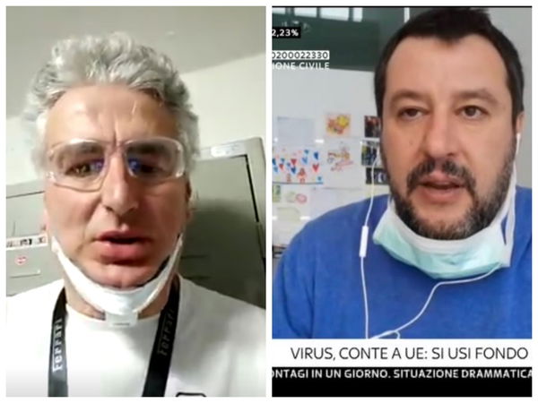 L’uomo che dice che Salvini con la mascherina e il pullover blu «non ha un comportamento umano»