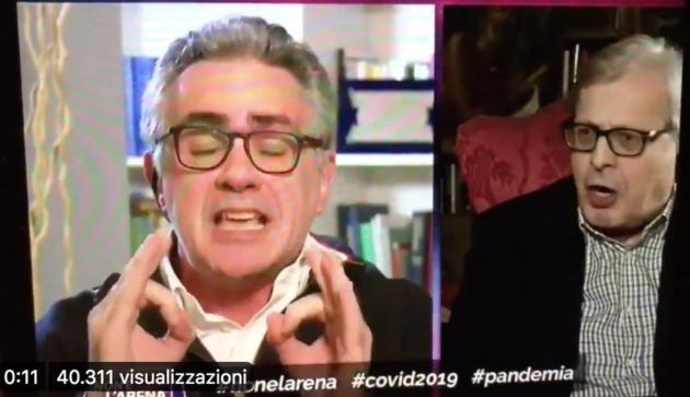 Il farmaco Avigan e lo scontro con la Gismondo, Sgarbi fa perdere la pazienza al virologo Pregliasco article-post