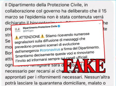 Il messaggio fake su WhatsApp che parla di biocontenimento per coronavirus dal 15 marzo article-post