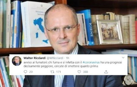 Walter Ricciardi dell’Oms avvisa: “Per i fumatori che si infettano la prognosi è decisamente peggiore” article-post