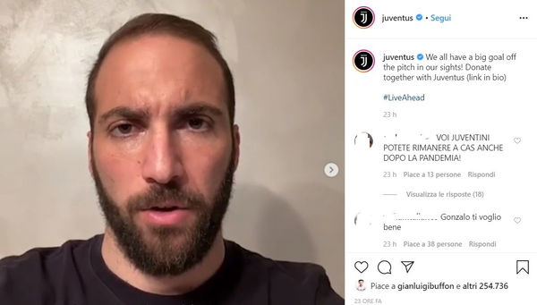 Higuain è uscito dalla quarantena della Juve per andare in Argentina con un jet privato