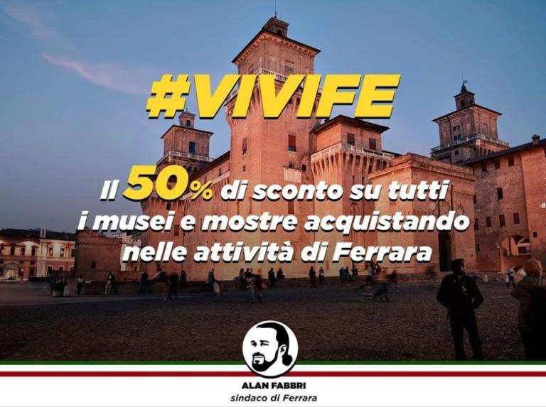 L’iniziativa del sindaco leghista di Ferrara che, in piena emergenza coronavirus, applica il 50% di sconto a chi entra nei musei